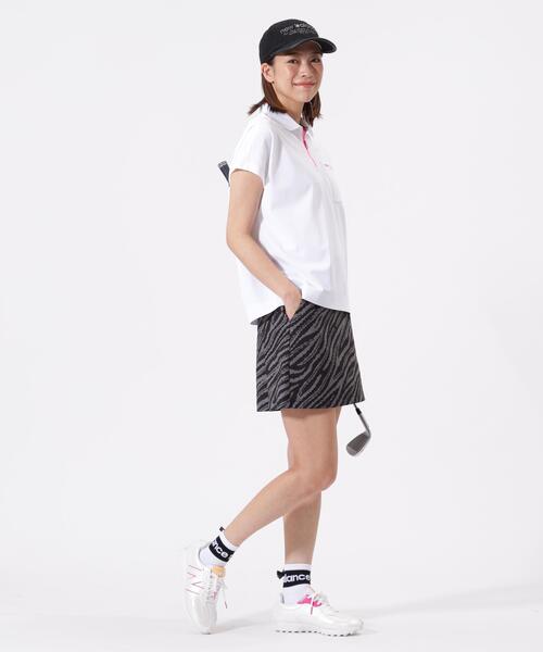 New Balance Golf(ニューバランスゴルフ)の「【new balance golf】ハーフジップ ビッグ ポロシャツ (WOMENS)(ポロシャツ・レディース・ブラック/ホワイト/グリーン系その他・SMALL/MEDIUM/LARGE)」の21枚目の写真
