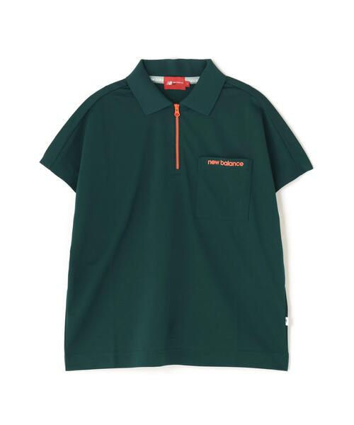 New Balance Golf(ニューバランスゴルフ)の「【new balance golf】ハーフジップ ビッグ ポロシャツ (WOMENS)(ポロシャツ・レディース・ブラック/ホワイト/グリーン系その他・SMALL/MEDIUM/LARGE)」の7枚目の写真