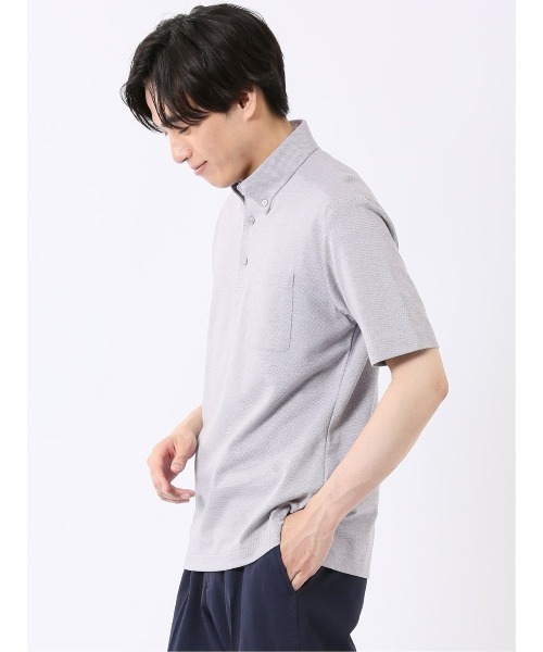 renoma（レノマ）の「ビズポロ ポロシャツ メンズ 半袖 ストレッチ 吸水速乾 イージーケア ボタンダウン 綿混 アルティマ クールビズ （ポロシャツ・メンズ・パープル・X-LARGE/LARGE/MEDIUM）」の8枚目の写真