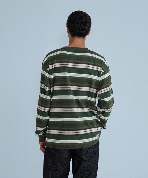 SILAS(サイラス)の「STRIPED L/S TEE(Tシャツ/カットソー・メンズ・グリーン/ネイビー・XL/L/M)」の15枚目の写真
