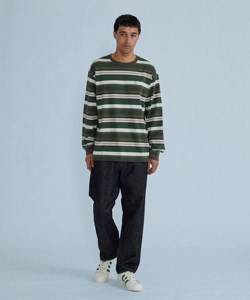 SILAS(サイラス)の「STRIPED L/S TEE(Tシャツ/カットソー・メンズ・グリーン/ネイビー・XL/L/M)」の16枚目の写真