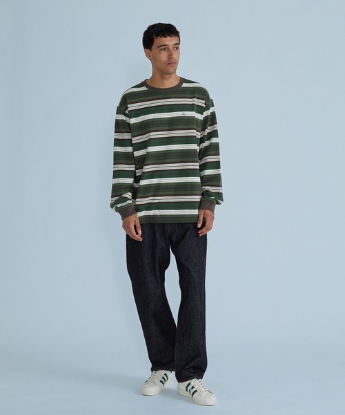 SILAS(サイラス)の「STRIPED L/S TEE(Tシャツ/カットソー・メンズ・グリーン/ネイビー・XL/L/M)」の17枚目の写真