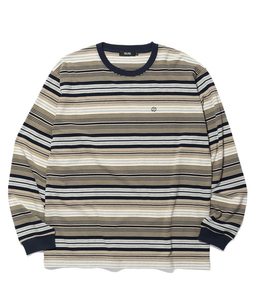 SILAS(サイラス)の「STRIPED L/S TEE(Tシャツ/カットソー・メンズ・グリーン/ネイビー・XL/L/M)」の6枚目の写真