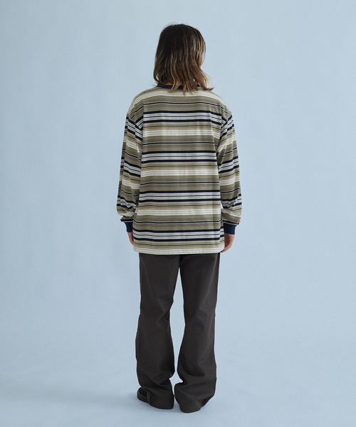 SILAS(サイラス)の「STRIPED L/S TEE(Tシャツ/カットソー・メンズ・グリーン/ネイビー・XL/L/M)」の12枚目の写真