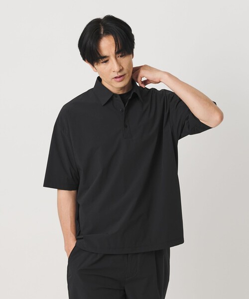 BEAUTY&YOUTH UNITED ARROWS（ビューティーアンドユースユナイテッドアローズ）の「360°MASTER ICE アジャスト ポロシャツ セットアップ対応 接触冷感 ストレッチ 撥水 UVカット（ポロシャツ・メンズ・ダークグレー/ブラック・L/XL/S/M）」の3枚目の写真
