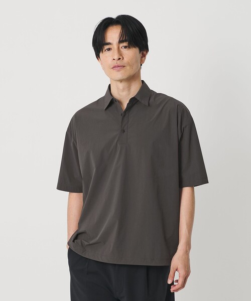 BEAUTY&YOUTH UNITED ARROWS（ビューティーアンドユースユナイテッドアローズ）の「360°MASTER ICE アジャスト ポロシャツ セットアップ対応 接触冷感 ストレッチ 撥水 UVカット（ポロシャツ・メンズ・ダークグレー/ブラック・L/XL/S/M）」の9枚目の写真