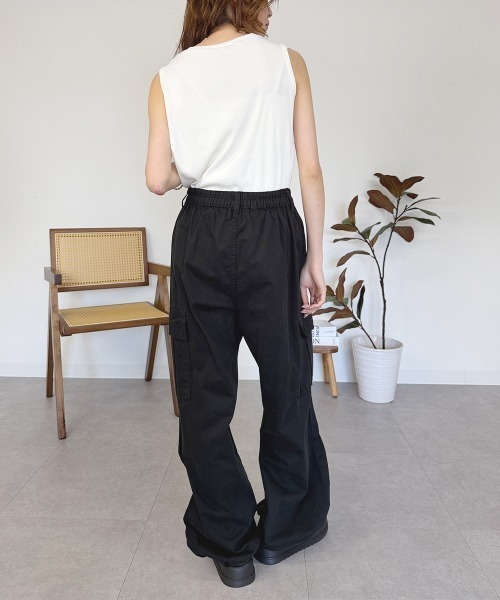 RCD（アールシーディー）の「2x2リブボートネックノースリーブ（Tシャツ/カットソー・レディース・杢グレー/オフホワイト/ブラック・LL/L/3L/M/4L）」の9枚目の写真