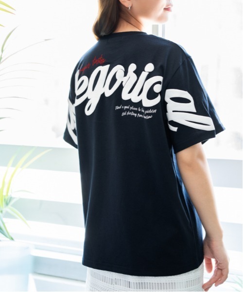 GORGE（ゴージ）の「《発泡バックロゴ×刺繍ロゴ》Ｔシャツ／ストリート／春夏／全3色（Tシャツ/カットソー・レディース・ホワイト/ネイビー/ブラック・F）」の3枚目の写真