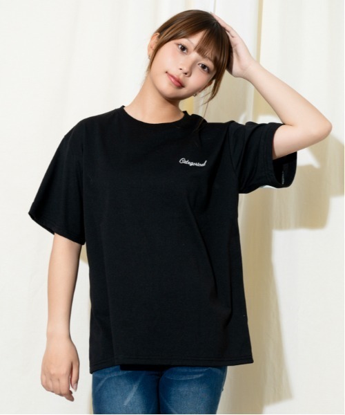 GORGE（ゴージ）の「《発泡バックロゴ×刺繍ロゴ》Ｔシャツ／ストリート／春夏／全3色（Tシャツ/カットソー・レディース・ホワイト/ネイビー/ブラック・F）」の12枚目の写真