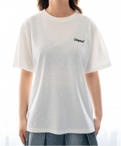 GORGE（ゴージ）の「《発泡バックロゴ×刺繍ロゴ》Ｔシャツ／ストリート／春夏／全3色（Tシャツ/カットソー・レディース・ホワイト/ネイビー/ブラック・F）」の16枚目の写真