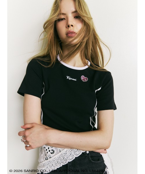 sanrio house(サンリオハウス)の「ビジューモチーフラインミニTシャツ(Tシャツ/カットソー・レディース・その他3/その他2/その他4・F)」の6枚目の写真