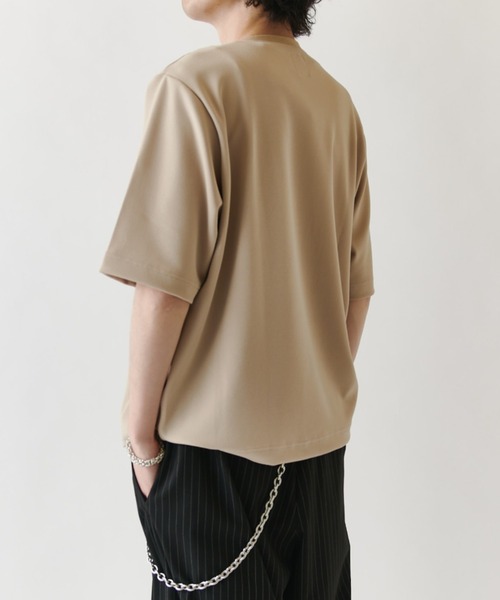 Lui's(ルイス)の「ジョーゼットヘンリーネックTシャツ(Tシャツ/カットソー・メンズ・ホワイト/ブラック/ライトベージュ・M/S)」の20枚目の写真
