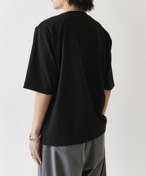 Lui's(ルイス)の「ジョーゼットヘンリーネックTシャツ(Tシャツ/カットソー・メンズ・ホワイト/ブラック/ライトベージュ・M/S)」の7枚目の写真