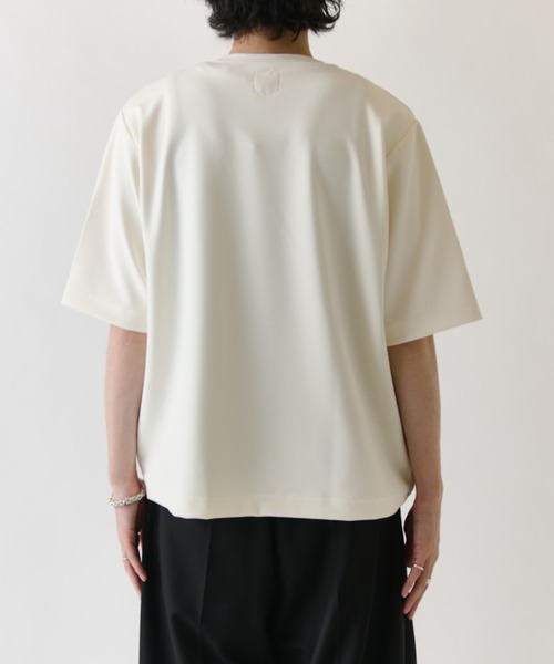 Lui's(ルイス)の「ジョーゼットヘンリーネックTシャツ(Tシャツ/カットソー・メンズ・ホワイト/ブラック/ライトベージュ・M/S)」の14枚目の写真