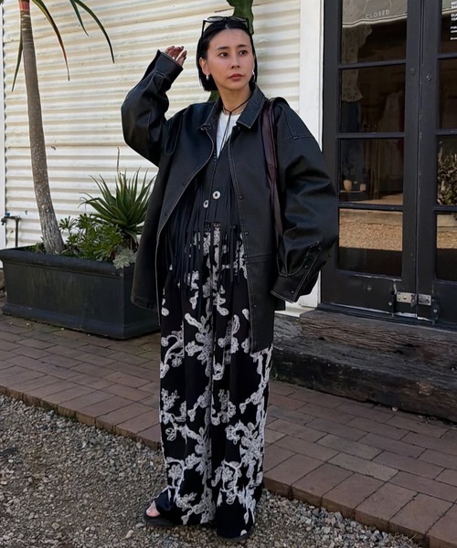 Ameri（アメリ）の「MOLE YARN EMBROIDERY SATIN PANTS（その他パンツ・レディース・ベージュ/ブラック/スカイブルー・MEDIUM/SMALL）」の14枚目の写真