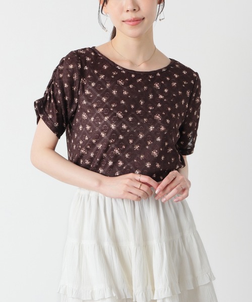 Honeys(ハニーズ)の「総レーストップス(Tシャツ/カットソー・レディース・ホワイト系その他2/ブラウン系その他2/ネイビー系1・L/M/S)」の13枚目の写真