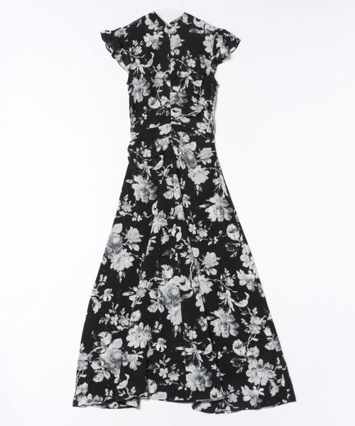 ALLSAINTS(オールセインツ)の「LOLITA SHORT SLEEVE FLORAL MIDI DRESS | LOLITA 半袖 フローラル ミディ ドレス・ワンピース(ワンピース・レディース・ブラック系その他・10/8/6)」の8枚目の写真