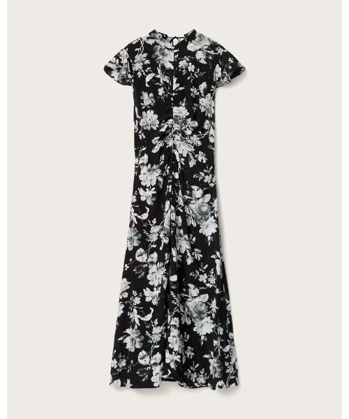 ALLSAINTS(オールセインツ)の「LOLITA SHORT SLEEVE FLORAL MIDI DRESS | LOLITA 半袖 フローラル ミディ ドレス・ワンピース(ワンピース・レディース・ブラック系その他・10/8/6)」の7枚目の写真
