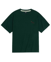 OKSTAR（オクスター）の「クールコットンオーバーサイズダックスフンド刺繍半袖Tシャツ（Tシャツ/カットソー）」
