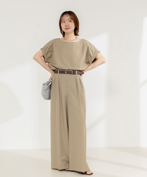 NOLLEY’S(ノーリーズ)の「《セットアップ対応》ウォッシャブルエクセルテックタンブラーギャザーフレンチスリーブブラウス(シャツ/ブラウス・レディース・ベージュ/ホワイト/ブラック・FREE)」の18枚目の写真