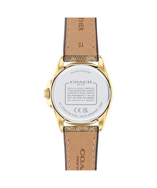 COACH(コーチ)の「【COACH】コーチ GREYSON レディース ウォッチ(アナログ腕時計・レディース・ブラック/ベージュ/ブラウン・FREE)」の5枚目の写真