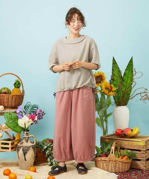 Jocomomola(ホコモモラ)の「Relieve ロールカラーギンガムチェックブラウス(シャツ/ブラウス・レディース・ブラック/イエロー・40)」の11枚目の写真