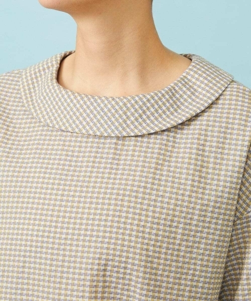 Jocomomola(ホコモモラ)の「Relieve ロールカラーギンガムチェックブラウス(シャツ/ブラウス・レディース・ブラック/イエロー・40)」の5枚目の写真
