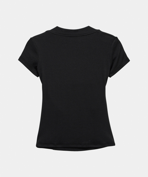 ETRE AU SOMMET（エトレオソメ）の「Shirring Eyelet Bolero Top (Black)（Tシャツ/カットソー・レディース・ブラック・FREE）」の5枚目の写真