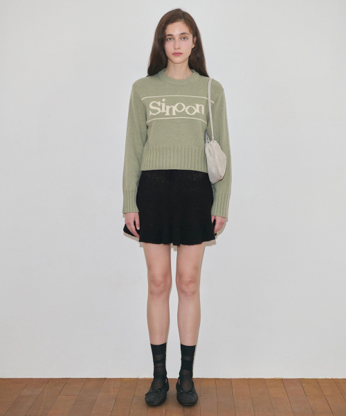 SINOON（シヌーン）の「Flare Knit Skirt & Cape (Black)（スカート・レディース・ブラック・FREE）」の2枚目の写真