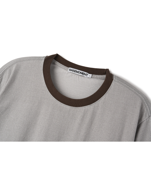 BASEMOMENT(ベースモーメント)の「ピグメントウォッシングリンガーポケットTシメントグレー(Tシャツ/カットソー・メンズ・その他・LARGE/MEDIUM)」の4枚目の写真