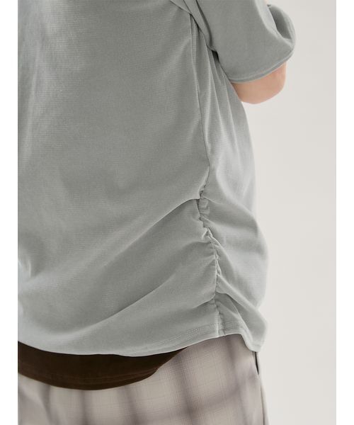 emmi（エミ）の「フロッキーチュールハーフスリーブカットソー（Tシャツ/カットソー・レディース・オレンジ/ブラウン/ミント・F）」の8枚目の写真