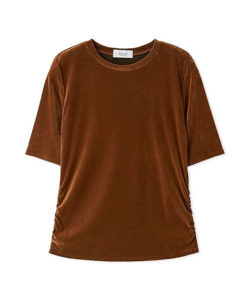 emmi（エミ）の「フロッキーチュールハーフスリーブカットソー（Tシャツ/カットソー・レディース・オレンジ/ブラウン/ミント・F）」の18枚目の写真