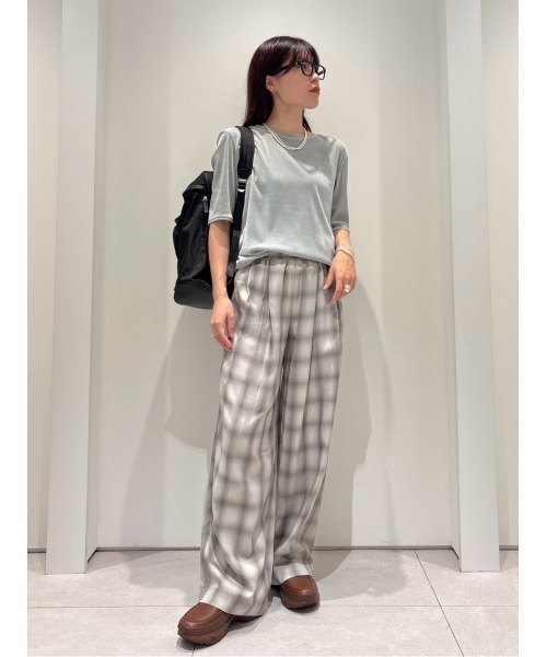 emmi（エミ）の「フロッキーチュールハーフスリーブカットソー（Tシャツ/カットソー・レディース・オレンジ/ブラウン/ミント・F）」の19枚目の写真