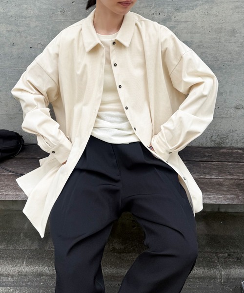 select MOCA by son(セレクトモカバイソン)の「コーデュロイオーバーシャツ【by SON】(シャツ/ブラウス・レディース・ブラック/ブラウン/アイボリー・FREE)」の7枚目の写真