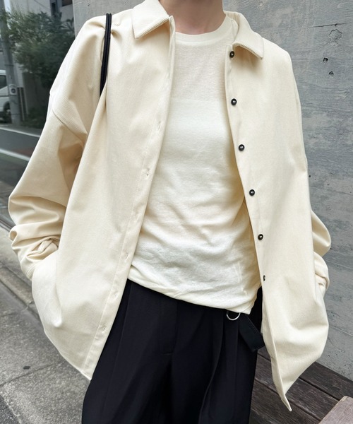 select MOCA by son(セレクトモカバイソン)の「コーデュロイオーバーシャツ【by SON】(シャツ/ブラウス・レディース・ブラック/ブラウン/アイボリー・FREE)」の11枚目の写真