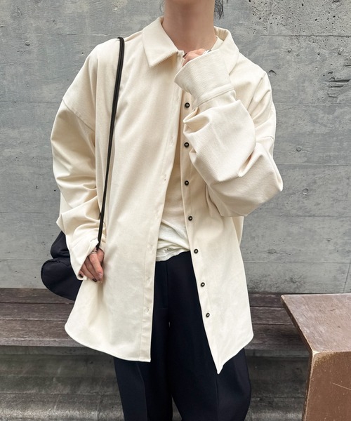 select MOCA by son(セレクトモカバイソン)の「コーデュロイオーバーシャツ【by SON】(シャツ/ブラウス・レディース・ブラック/ブラウン/アイボリー・FREE)」の8枚目の写真