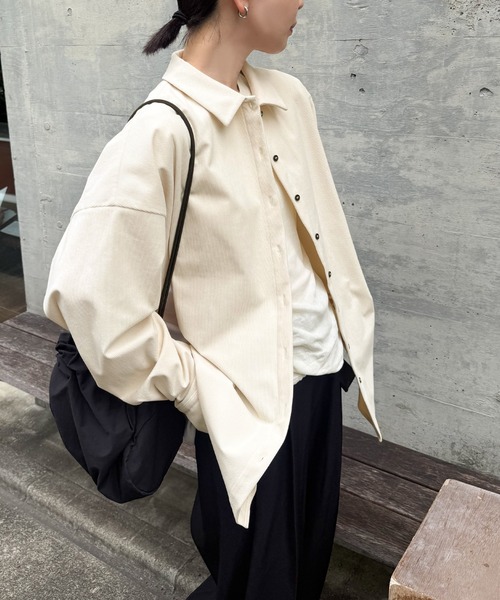 select MOCA by son(セレクトモカバイソン)の「コーデュロイオーバーシャツ【by SON】(シャツ/ブラウス・レディース・ブラック/ブラウン/アイボリー・FREE)」の9枚目の写真