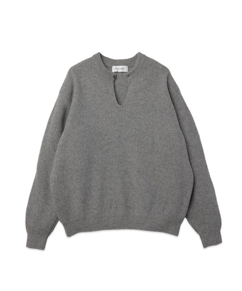 CULLNI(クルニ)の「Extra Wool Minimal Skipper Rib Knit Pullover(ニット/セーター・メンズ・ブルー/レッド/グレー/ブラック・2/1)」の3枚目の写真