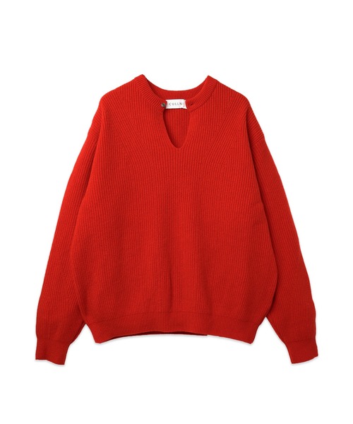 CULLNI(クルニ)の「Extra Wool Minimal Skipper Rib Knit Pullover(ニット/セーター・メンズ・ブルー/レッド/グレー/ブラック・2/1)」の4枚目の写真