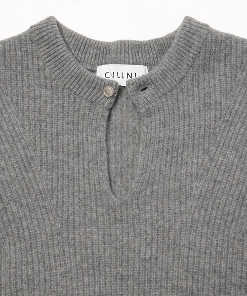 CULLNI(クルニ)の「Extra Wool Minimal Skipper Rib Knit Pullover(ニット/セーター・メンズ・ブルー/レッド/グレー/ブラック・2/1)」の20枚目の写真
