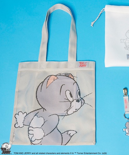 Tom＆Jerry（トムアンドジェリー）の「【公式】TOM and JERRY　フレンズポップメッシュトート（トートバッグ・レディース・ピンク/ブルー/イエロー/アイボリー/グレー/グリーン・FREE）」の17枚目の写真