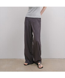 [W]ワンタックワイドバックバンディングパンツ