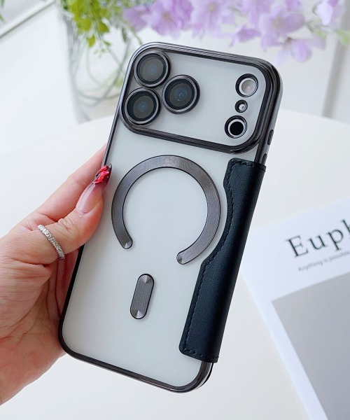 Fun & Daily（ファンアンドデイリー）の「Magsafe対応 Flap iPhone 17 Pro ProMax Cace / アイフォンケース（スマホケース/カバー・レディース・グレー/ブラウン/ブラック/パープル・iPhone 17 Pro Max/iPhone 17/iPhone 17 Pro）」の9枚目の写真