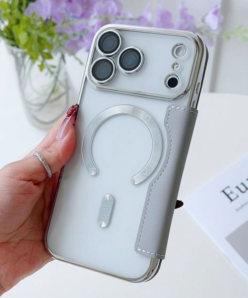 Fun & Daily（ファンアンドデイリー）の「Magsafe対応 Flap iPhone 17 Pro ProMax Cace / アイフォンケース（スマホケース/カバー・レディース・グレー/ブラウン/ブラック/パープル・iPhone 17 Pro Max/iPhone 17/iPhone 17 Pro）」の12枚目の写真