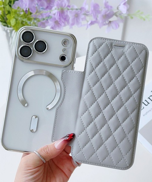 Fun & Daily（ファンアンドデイリー）の「Magsafe対応 Flap iPhone 17 Pro ProMax Cace / アイフォンケース（スマホケース/カバー・レディース・グレー/ブラウン/ブラック/パープル・iPhone 17 Pro Max/iPhone 17/iPhone 17 Pro）」の11枚目の写真