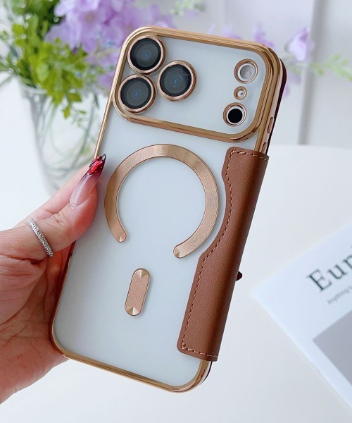 Fun & Daily（ファンアンドデイリー）の「Magsafe対応 Flap iPhone 17 Pro ProMax Cace / アイフォンケース（スマホケース/カバー・レディース・グレー/ブラウン/ブラック/パープル・iPhone 17 Pro Max/iPhone 17/iPhone 17 Pro）」の17枚目の写真