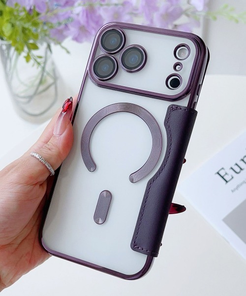 Fun & Daily（ファンアンドデイリー）の「Magsafe対応 Flap iPhone 17 Pro ProMax Cace / アイフォンケース（スマホケース/カバー・レディース・グレー/ブラウン/ブラック/パープル・iPhone 17 Pro Max/iPhone 17/iPhone 17 Pro）」の18枚目の写真