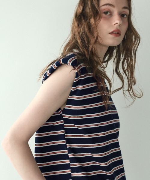 DONOBAN（ドノバン）の「パワーショルダーボータートップス（タンクトップ・レディース・ネイビー/ブラウン/グレー・ONE SIZE）」の16枚目の写真