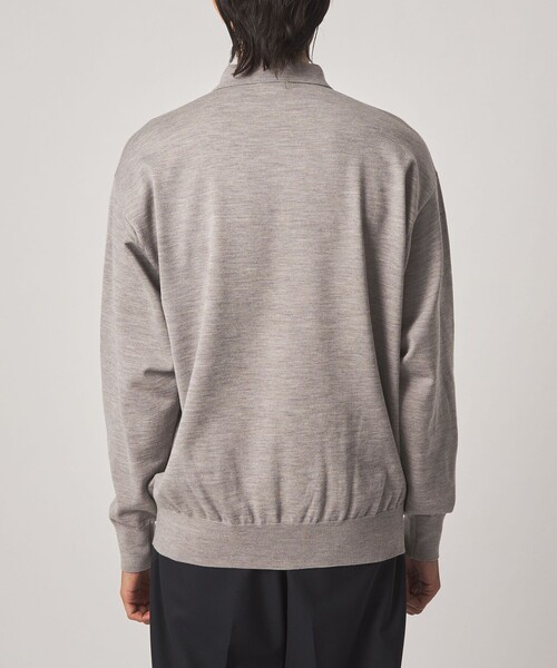 Steven Alan（スティーブンアラン）の「＜Steven Alan＞ メランジ ウール オープン ニット 2B ポロシャツ（ニット/セーター・メンズ・ブラック/ナチュラル/モカ・XL/L/M/S）」の6枚目の写真