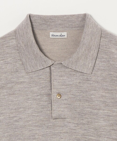 Steven Alan（スティーブンアラン）の「＜Steven Alan＞ メランジ ウール オープン ニット 2B ポロシャツ（ニット/セーター・メンズ・ブラック/ナチュラル/モカ・XL/L/M/S）」の13枚目の写真